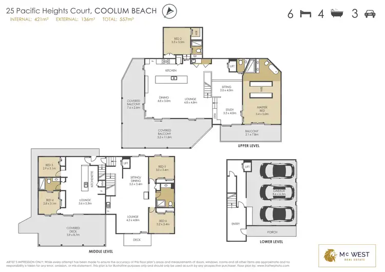 Floorplan of Homely house listing, 25 Pacific Heights Court, Coolum Beach QLD 4573