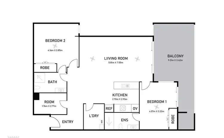 Floorplan of Homely unit listing, 601/108 Mitchell Street, Darwin City NT 800