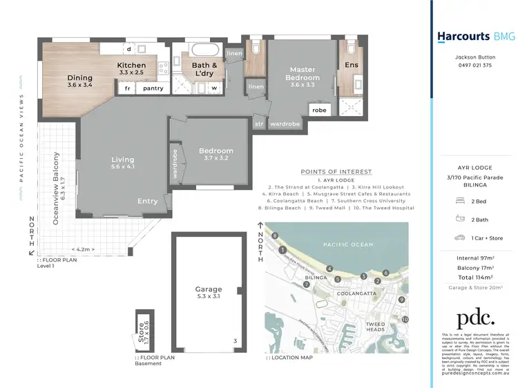 Floorplan of Homely apartment listing, 3/170 Pacific Parade, Bilinga QLD 4225