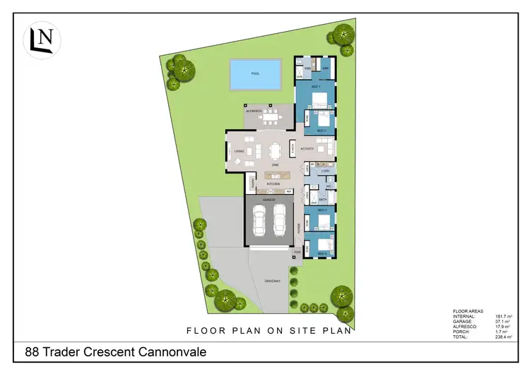 Floorplan of Homely house listing, 88 Trader Crescent, Cannonvale QLD 4802