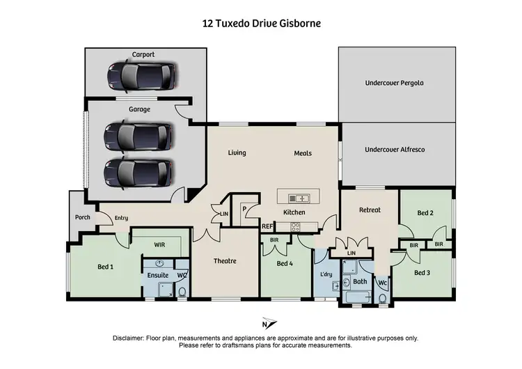 Floorplan of Homely house listing, 12 Tuxedo Drive, Gisborne VIC 3437