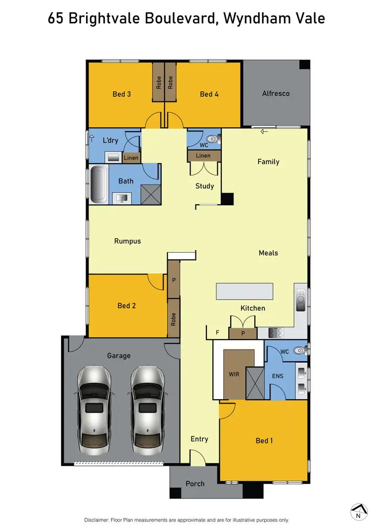 Floorplan of Homely house listing, 65 Brightvale Boulevard, Wyndham Vale VIC 3024