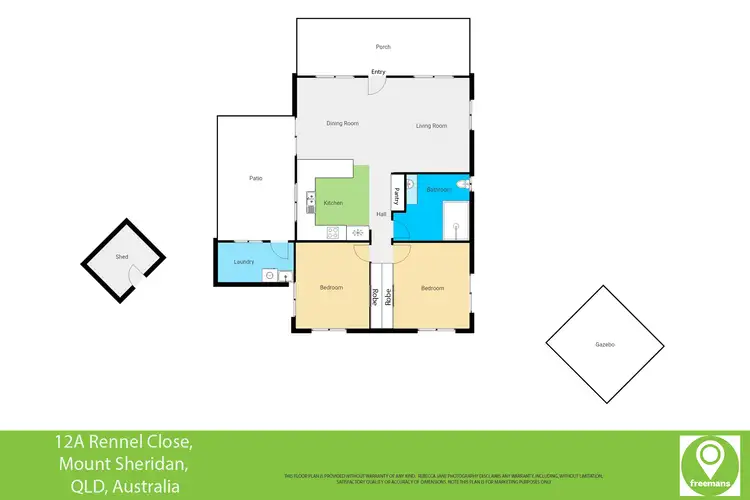 Floorplan of Homely semi-detached listing, 12A Rennel Close, Mount Sheridan QLD 4868