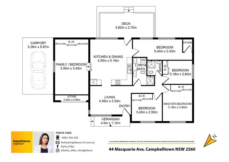 Floorplan of Homely house listing, 44 Macquarie Avenue, Campbelltown NSW 2560