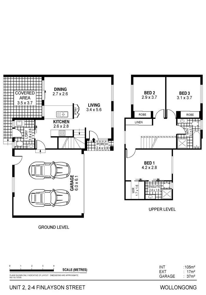 Floorplan of Homely townhouse listing, 2/2-4 Finlayson Street, Wollongong NSW 2500