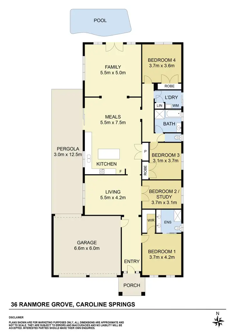 Floorplan of Homely house listing, 36 Ranmore Grove, Caroline Springs VIC 3023