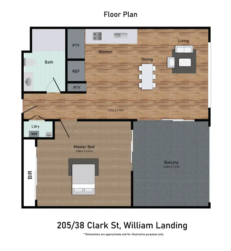 Floorplan of Homely apartment listing, 205/38 Clark Street, Williams Landing VIC 3027