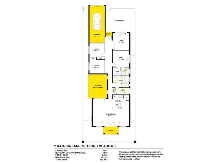Floorplan of Homely house listing, 2 Katrina Lane, Seaford Meadows SA 5169