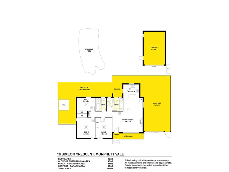 Floorplan of Homely house listing, 10 Simeon Crescent, Morphett Vale SA 5162