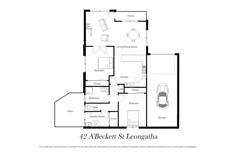 Floorplan of Homely unit listing, 42 Abeckett Street, Leongatha VIC 3953