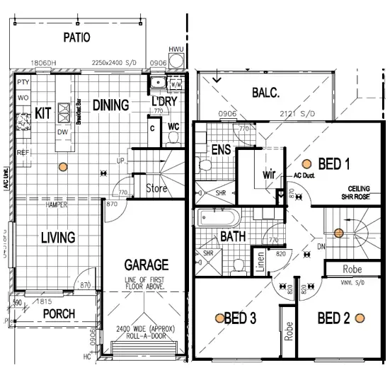 Floorplan of Homely townhouse listing, 83 Cribb Avenue, Mitchelton QLD 4053