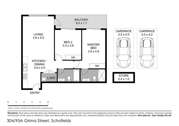 Floorplan of Homely apartment listing, 304/95A Grima Street, Schofields NSW 2762