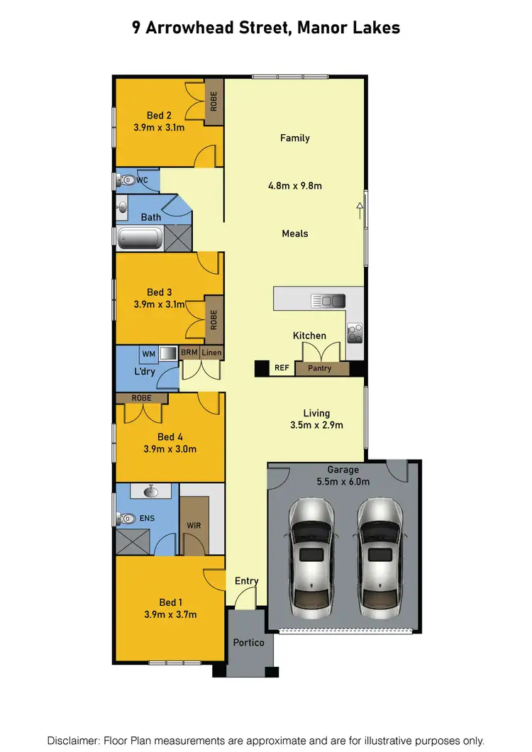 Floorplan of Homely house listing, 9 Arrowhead Street, Manor Lakes VIC 3024