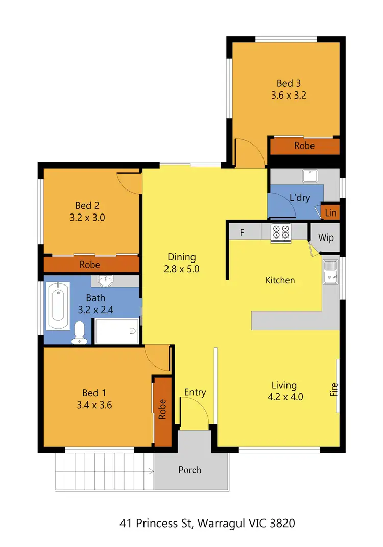 Floorplan of Homely house listing, 41 Princess Street, Warragul VIC 3820
