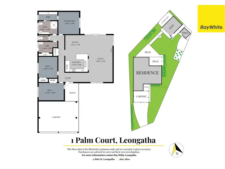 Floorplan of Homely house listing, 1 Palm Court, Leongatha VIC 3953