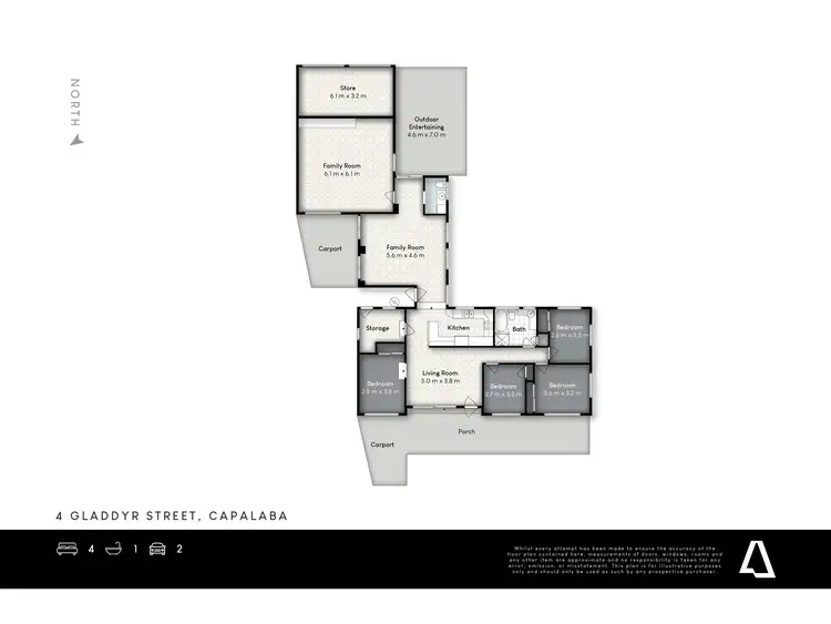 Floorplan of Homely house listing, 4 Gladdyr Street, Capalaba QLD 4157