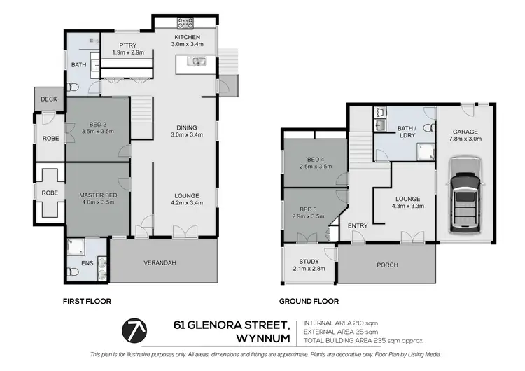 Floorplan of Homely house listing, 61 Glenora St, Wynnum QLD 4178