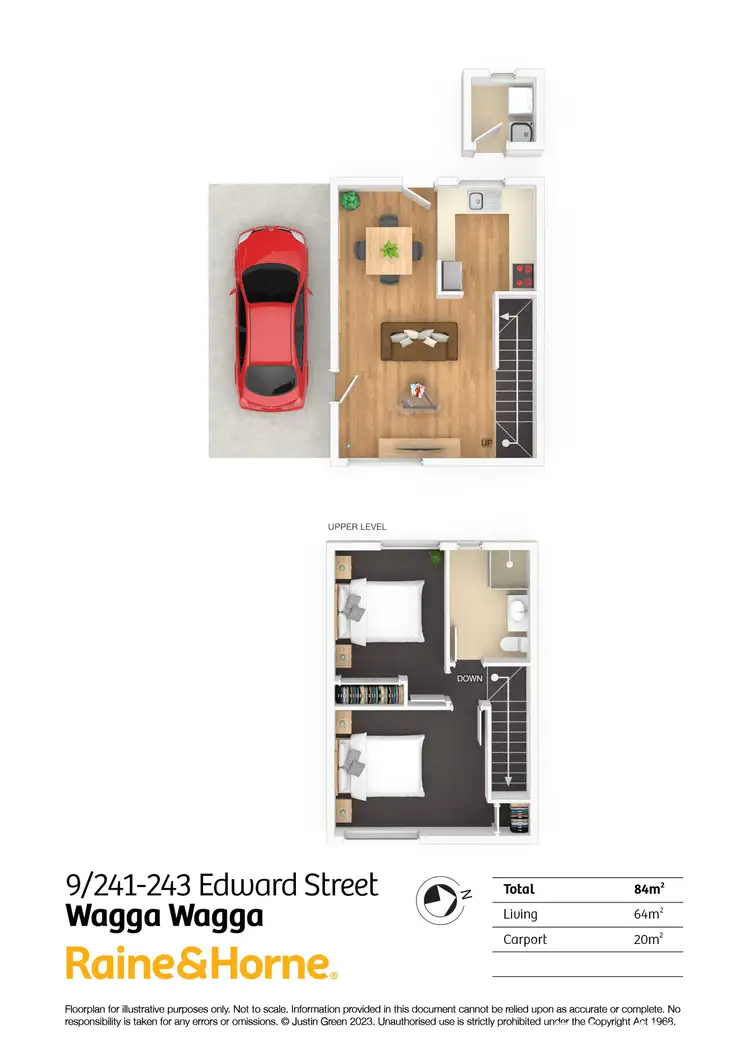 Floorplan of Homely unit listing, 9/241-243 Edward Street, Wagga Wagga NSW 2650