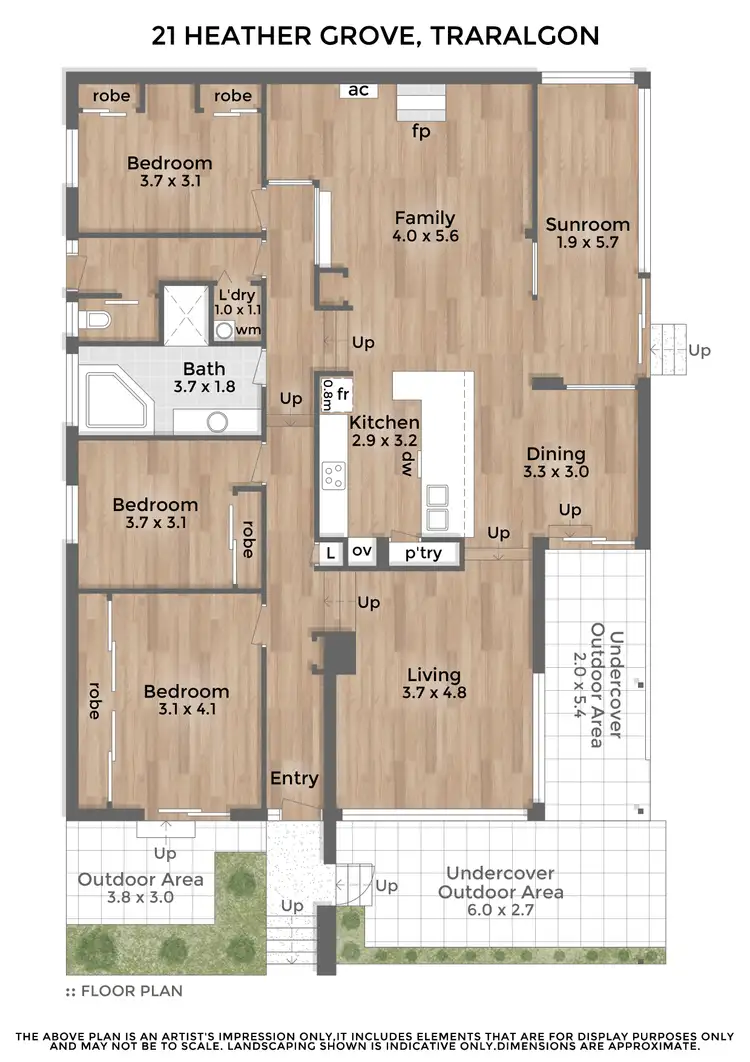 Floorplan of Homely house listing, 21 Heather Grove, Traralgon VIC 3844