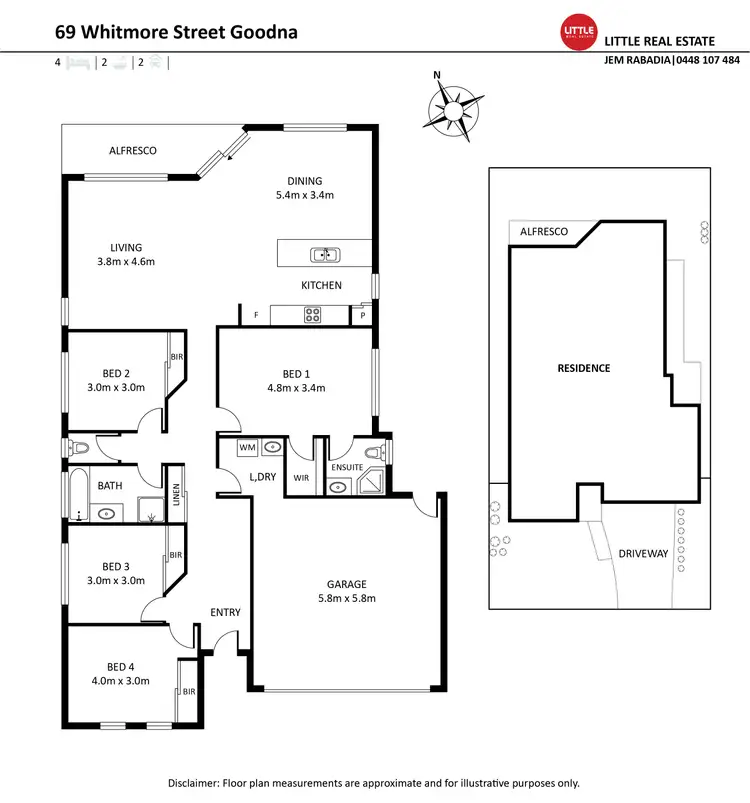 Floorplan of Homely house listing, 69 Whitmore Crescent, Goodna QLD 4300