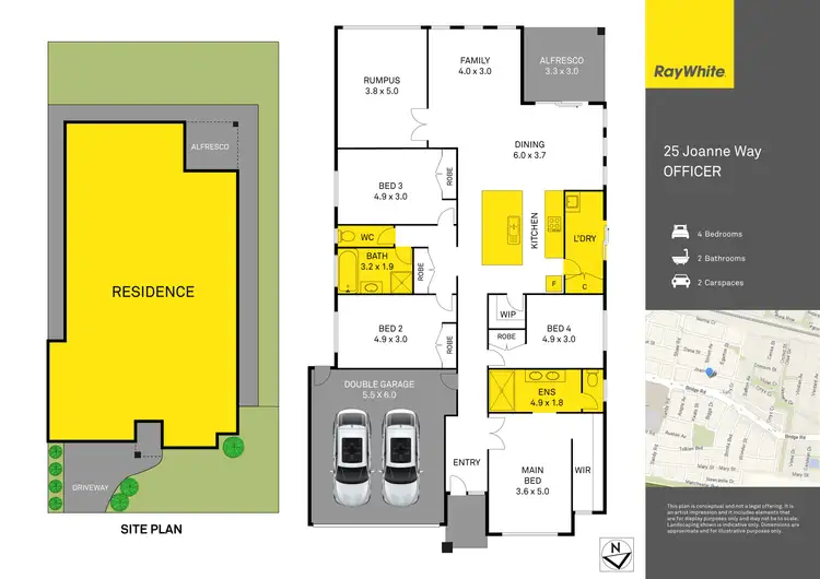 Floorplan of Homely house listing, 25 Joanne Way, Officer VIC 3809
