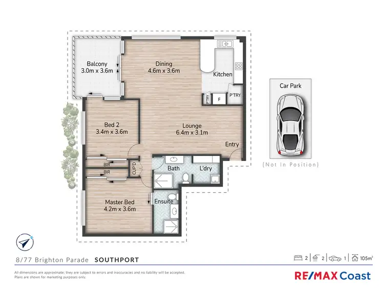 Floorplan of Homely apartment listing, 8/77 Brighton Parade, Southport QLD 4215