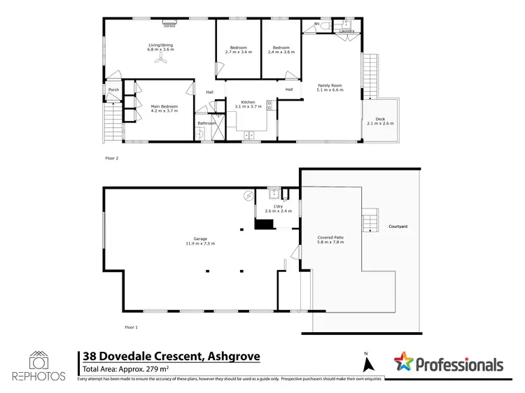 Floorplan of Homely house listing, 38 Dovedale Crescent, Ashgrove QLD 4060