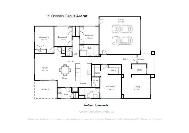 Floorplan of Homely house listing, 19 Domain Circuit, Ararat VIC 3377