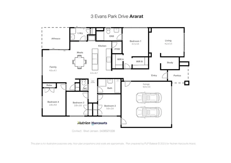 Floorplan of Homely house listing, 3 Evans Park Drive, Ararat VIC 3377