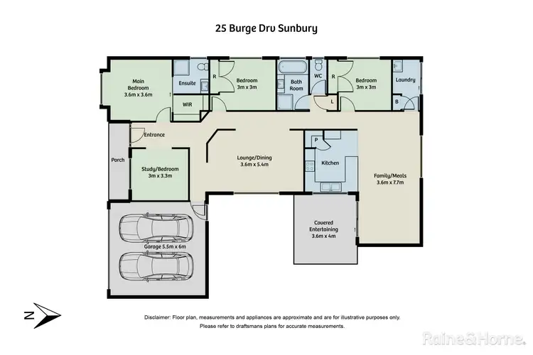 Floorplan of Homely house listing, 25 Burge Drive, Sunbury VIC 3429