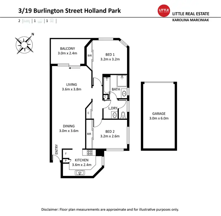 Floorplan of Homely unit listing, 3/19 Burlington Street, Holland Park QLD 4121