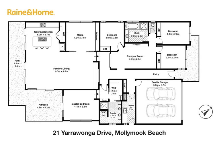 Floorplan of Homely house listing, 21 Yarrawonga Drive, Mollymook Beach NSW 2539