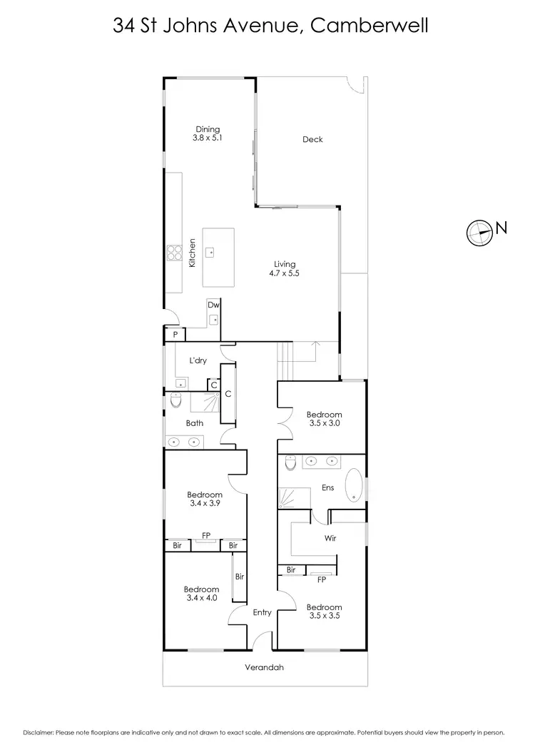 Floorplan of Homely house listing, 34 St Johns Avenue, Camberwell VIC 3124