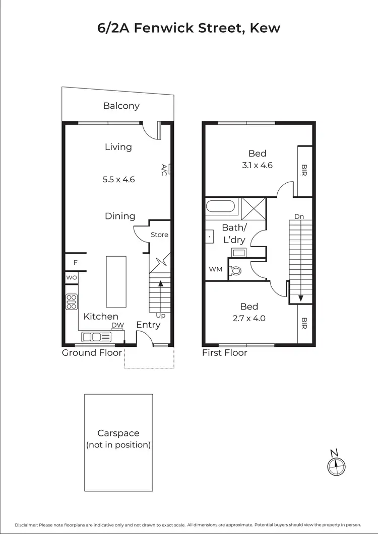 Floorplan of Homely apartment listing, 6/2A Fenwick Street, Kew VIC 3101