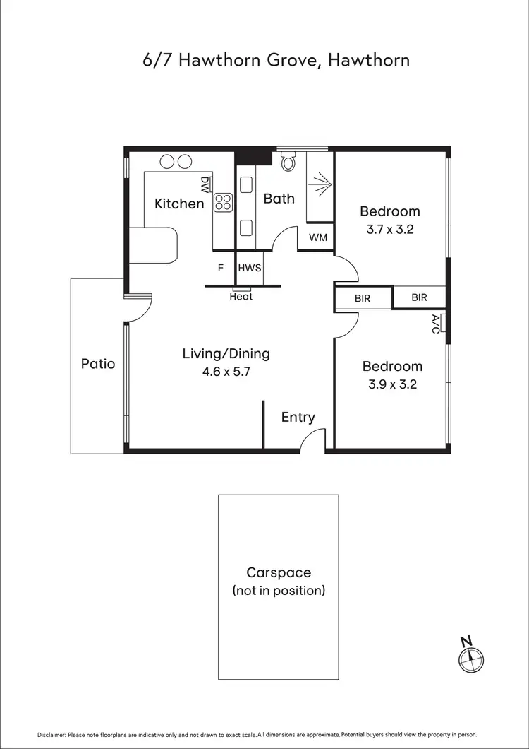 Floorplan of Homely apartment listing, 6/7 Hawthorn Grove, Hawthorn VIC 3122