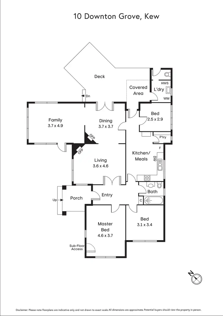 Floorplan of Homely house listing, 10 Downton Grove, Kew VIC 3101