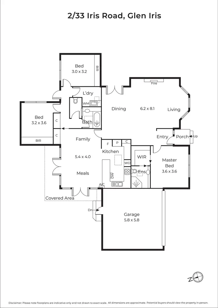 Floorplan of Homely house listing, 2/33 Iris Road, Glen Iris VIC 3146