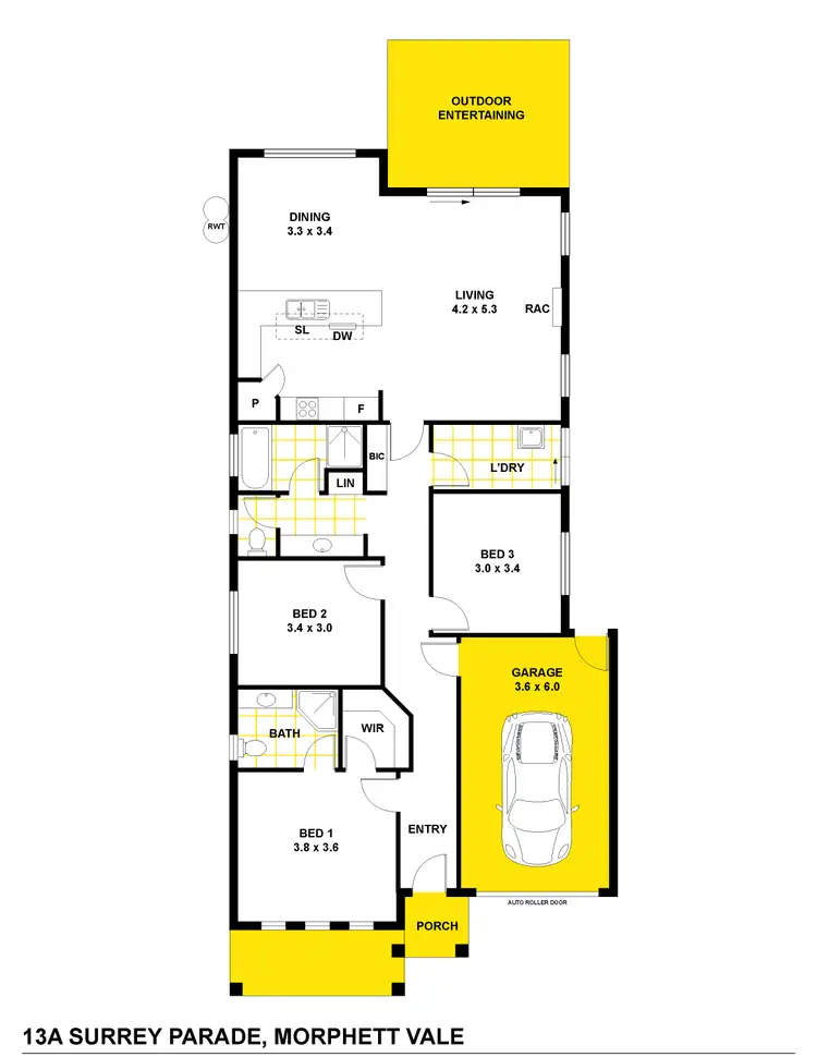Floorplan of Homely house listing, 13A Surrey Parade, Morphett Vale SA 5162
