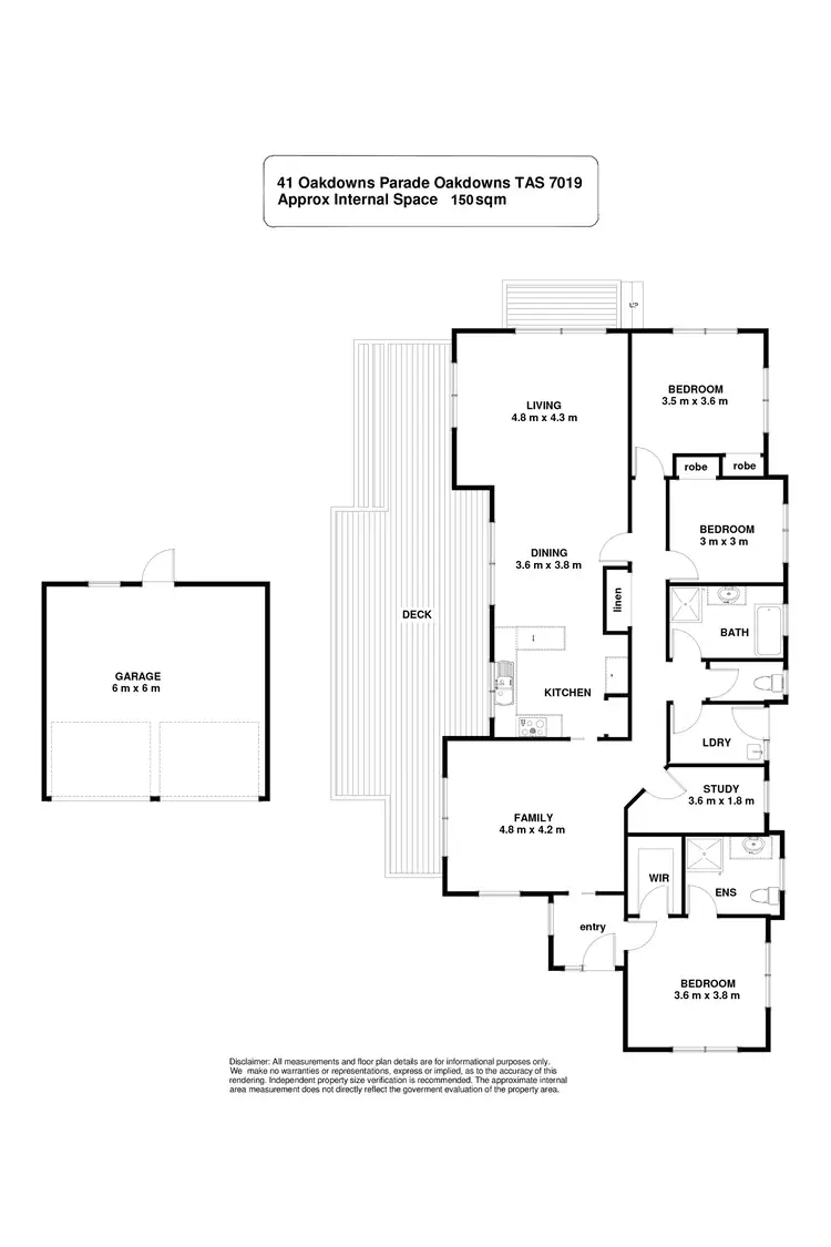 Floorplan of Homely house listing, 41 Oakdowns Parade, Oakdowns TAS 7019