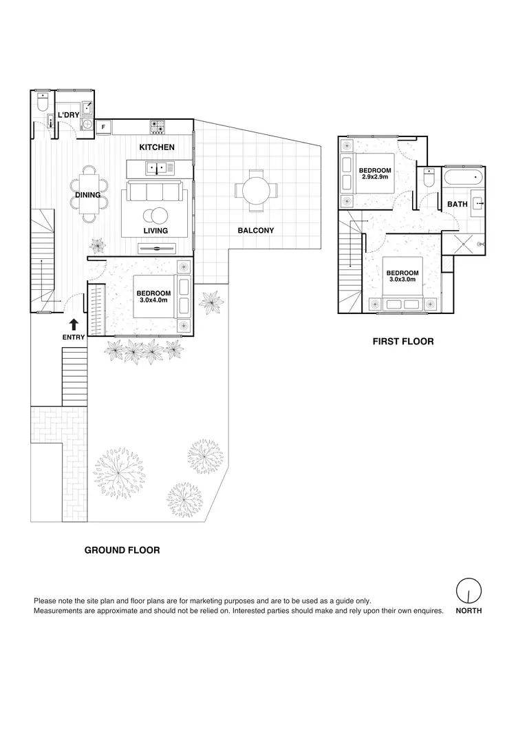 Floorplan of Homely townhouse listing, 1/130 Ferntree Gully Road, Oakleigh East VIC 3166
