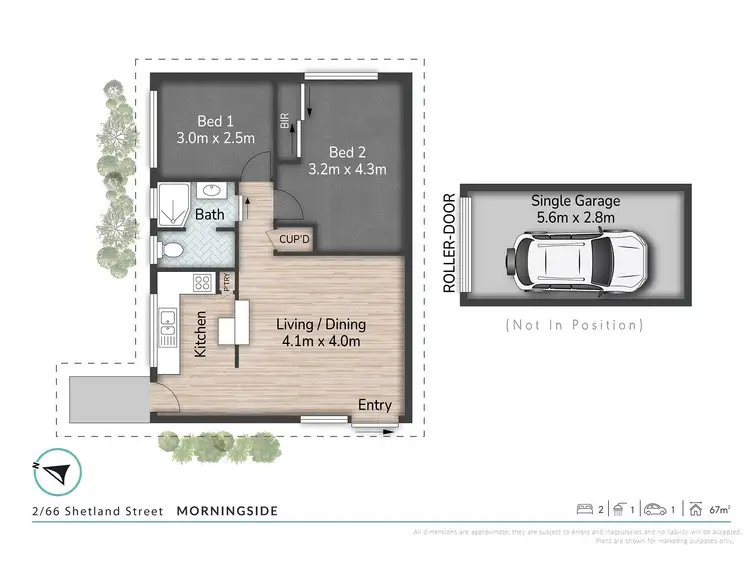 Floorplan of Homely unit listing, 2/66 Shetland Street, Morningside QLD 4170