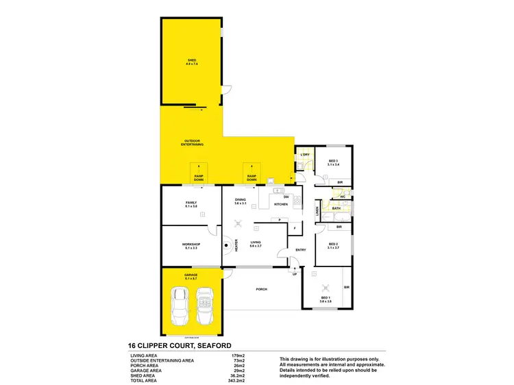 Floorplan of Homely house listing, 16 Clipper Court, Seaford SA 5169