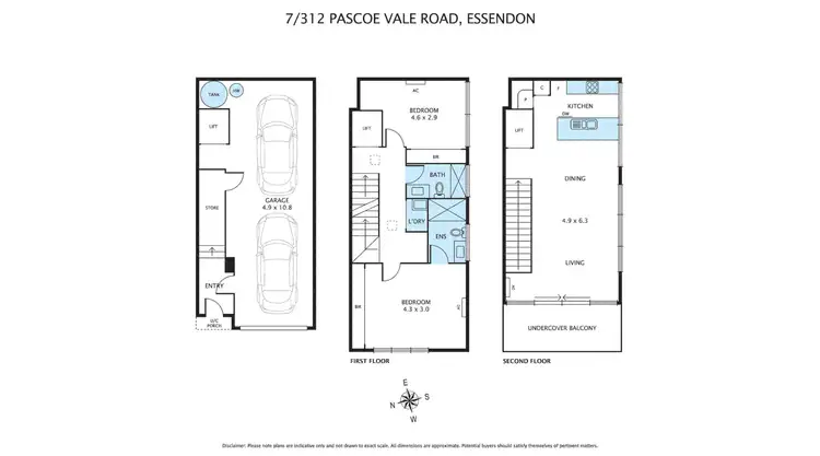 Floorplan of Homely townhouse listing, 7/312 Pascoe Vale Road, Essendon VIC 3040