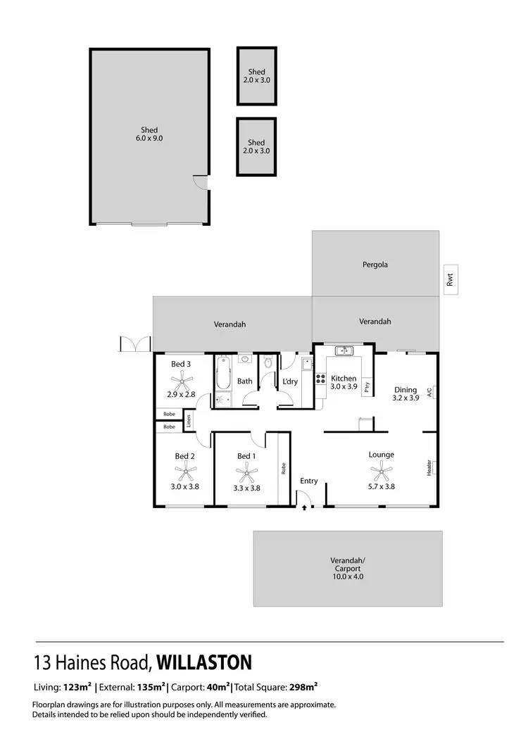 Floorplan of Homely house listing, 13 Haines Road, Willaston SA 5118