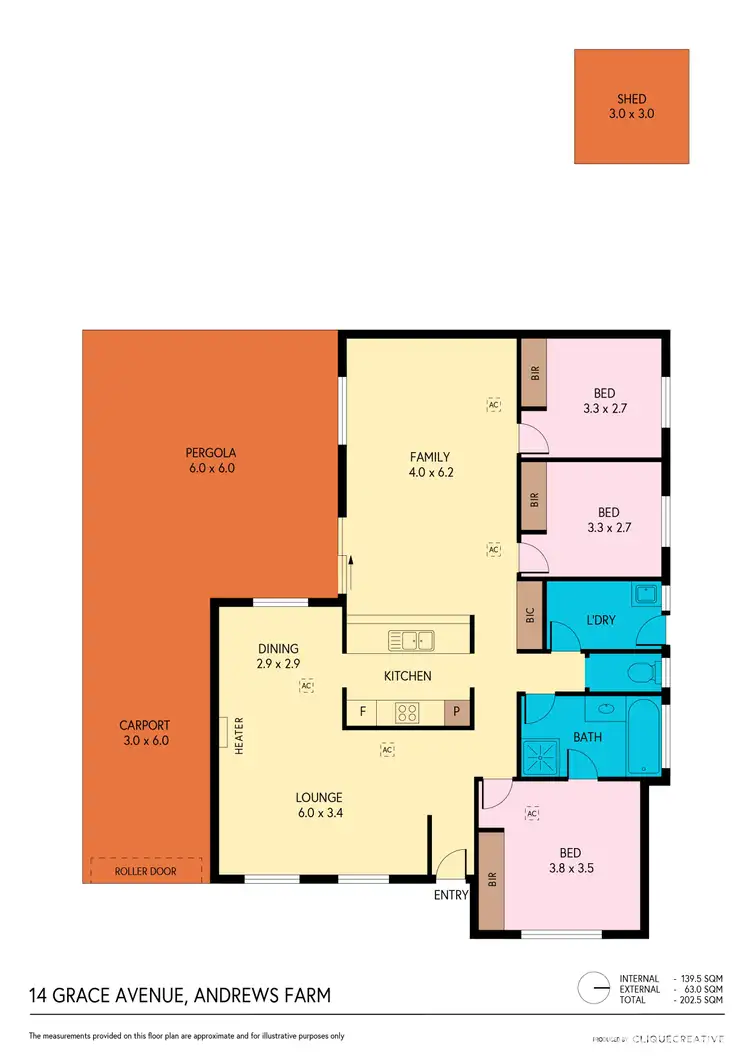 Floorplan of Homely house listing, 14 Grace Ave, Andrews Farm SA 5114