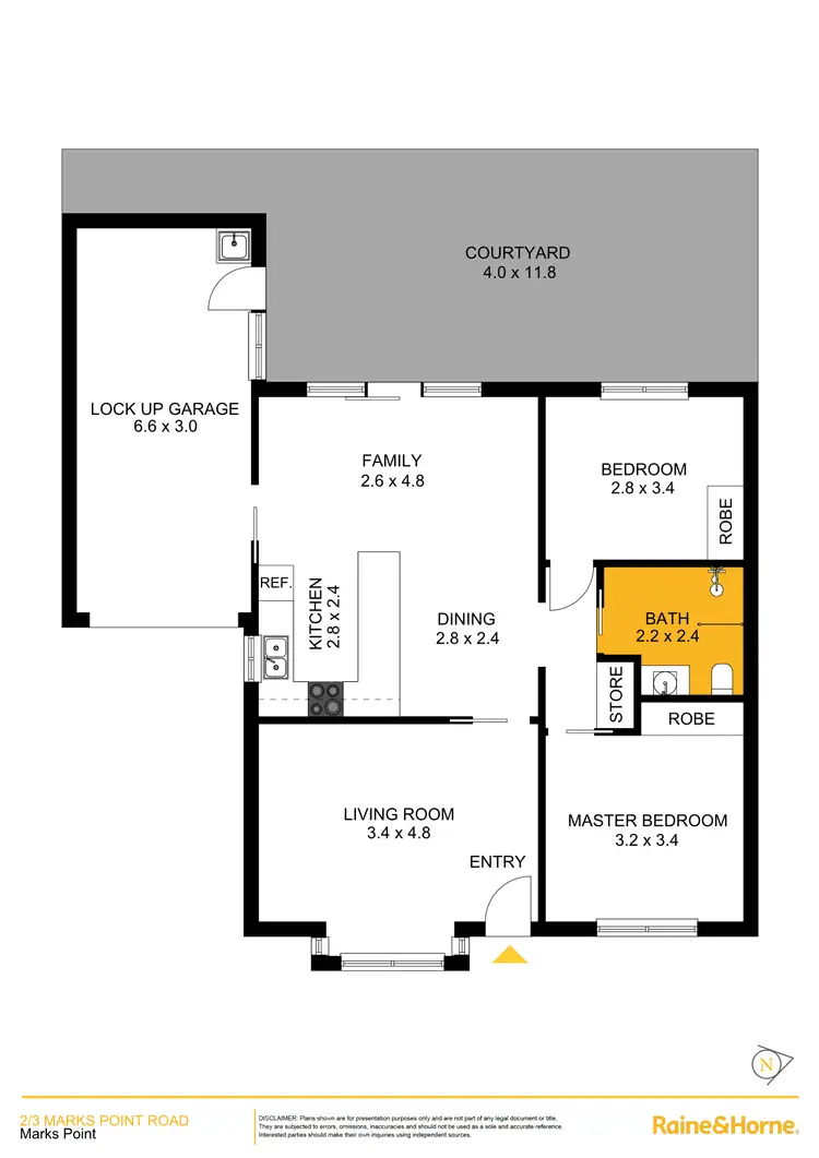 Floorplan of Homely unit listing, 2/3 Marks Point Road, Marks Point NSW 2280