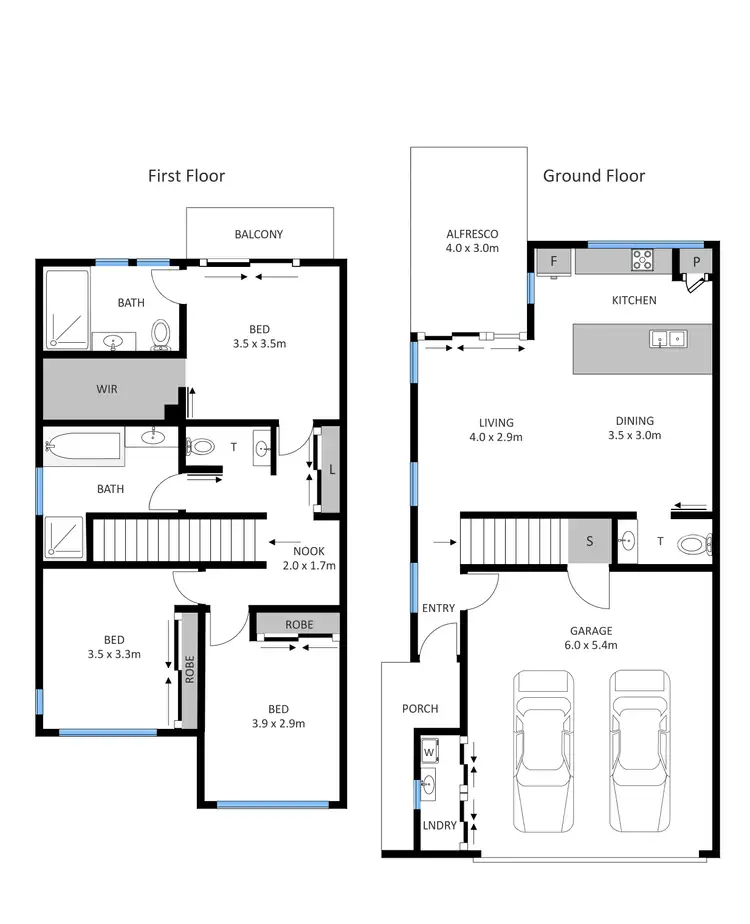 Floorplan of Homely townhouse listing, 2/21-23 Nelson Place, Ferny Grove QLD 4055