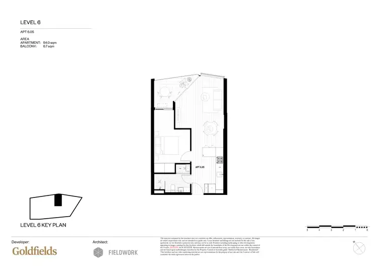 Floorplan of Homely apartment listing, 605/245 Queens Parade, Fitzroy North VIC 3068
