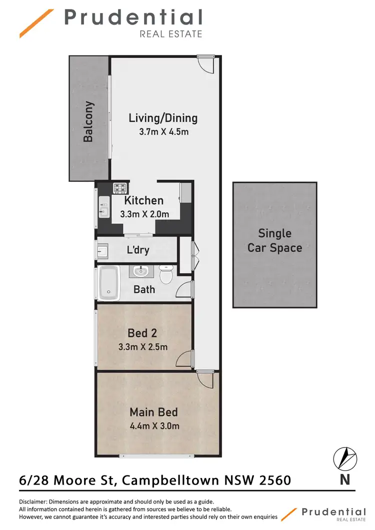 Floorplan of Homely unit listing, 6/28 Moore Street, Campbelltown NSW 2560