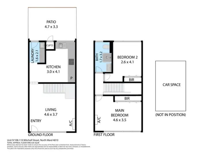 Floorplan of Homely townhouse listing, 9/108-110 Mitchell Street, North Ward QLD 4810